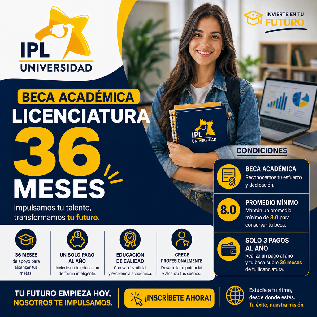 Licenciatura 36 meses Beca
